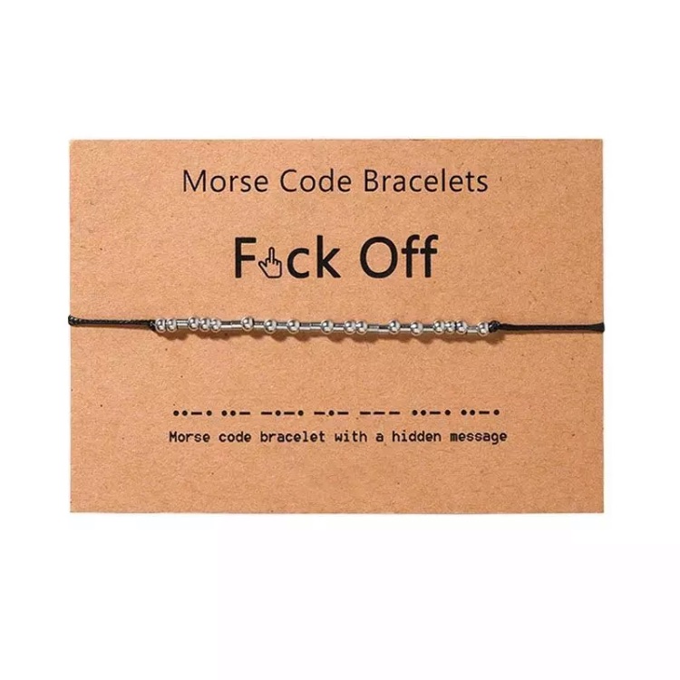 3/$25 Adjustable Morse Code Bracelet